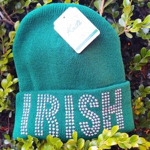 LUCKY KNITS Irish bling beanie. OSFM